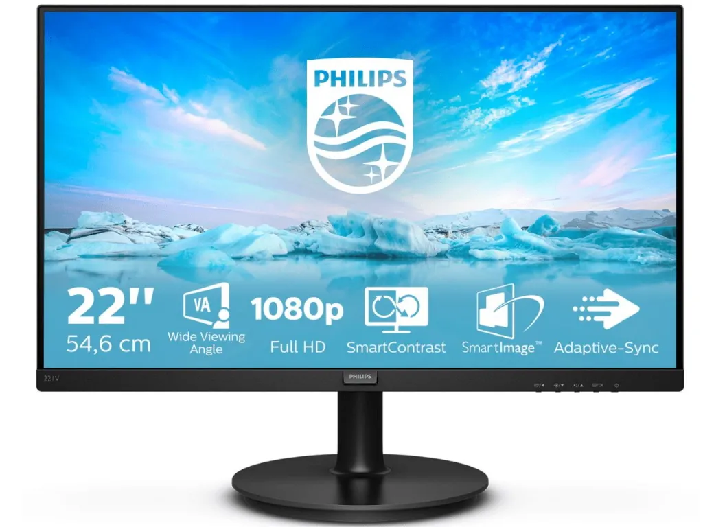 Philips Monitor PHILIPS 221V8/00 21.5"/VA/1920x1080/75Hz/4ms GtG/VGA,HDMI/VESA/crna Slika 2